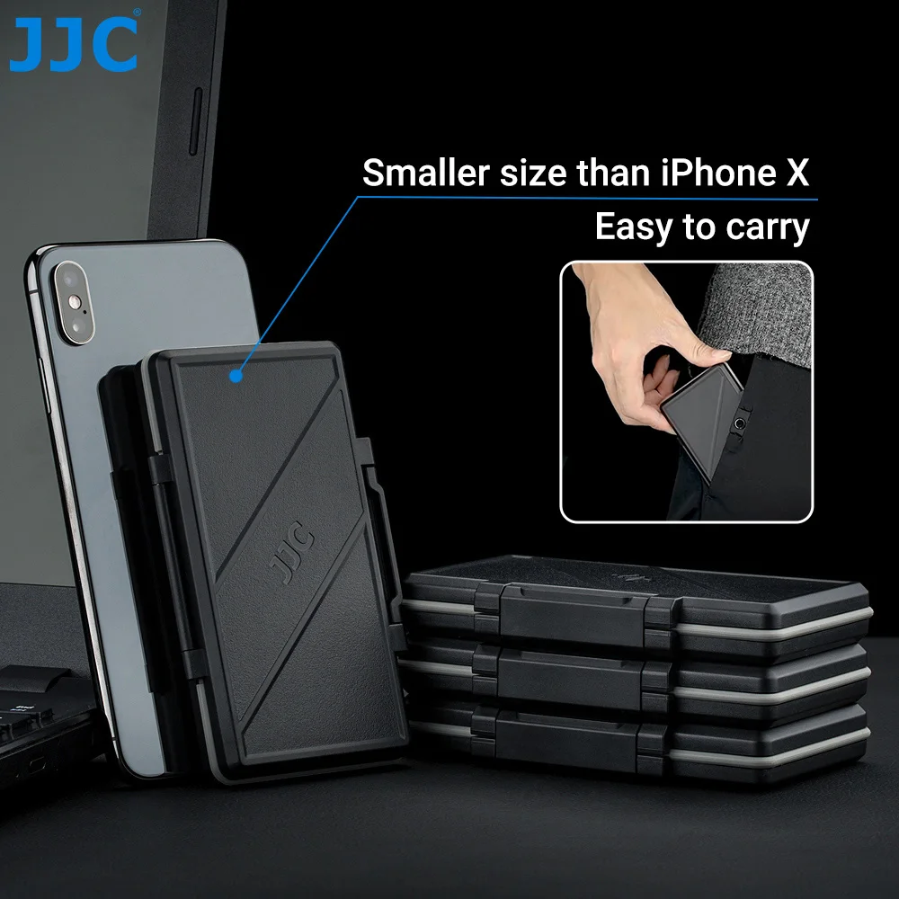 JJC Waterproof Memory Card Case SD Micro SD Card Holder Storage Box EVA Foam Interior for 24 Micro SD/TF + 12 SD/SDHC/SDXC Cards images - 6