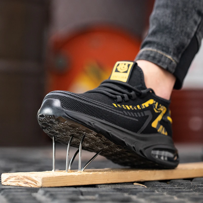 Легкая Защитная Обувь Унисекс Со Стальным Носком Дышащие Рабочие Ботинки