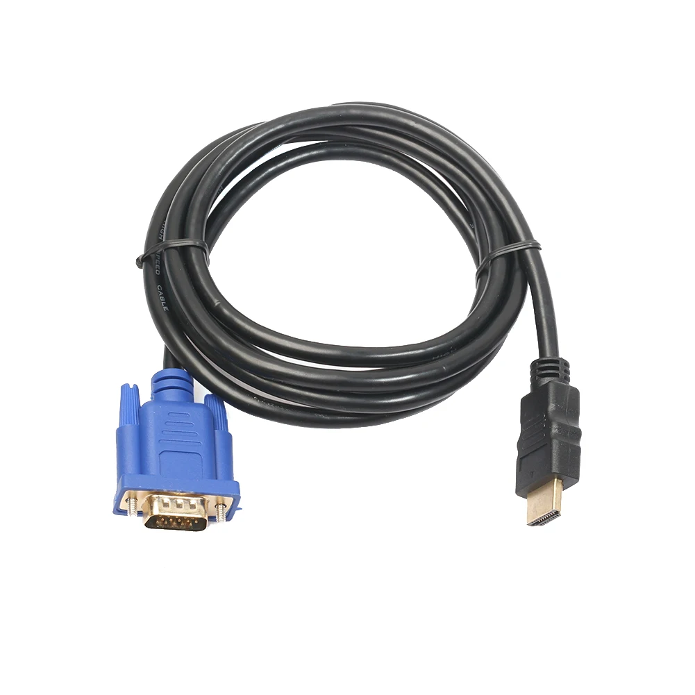 

1,8 м/3 м HDMI-совместимый штекер на VGA HD штекер преобразователь кабель 15 контактов 1080P адаптер Позолоченный разъем аксессуары Прямая поставка