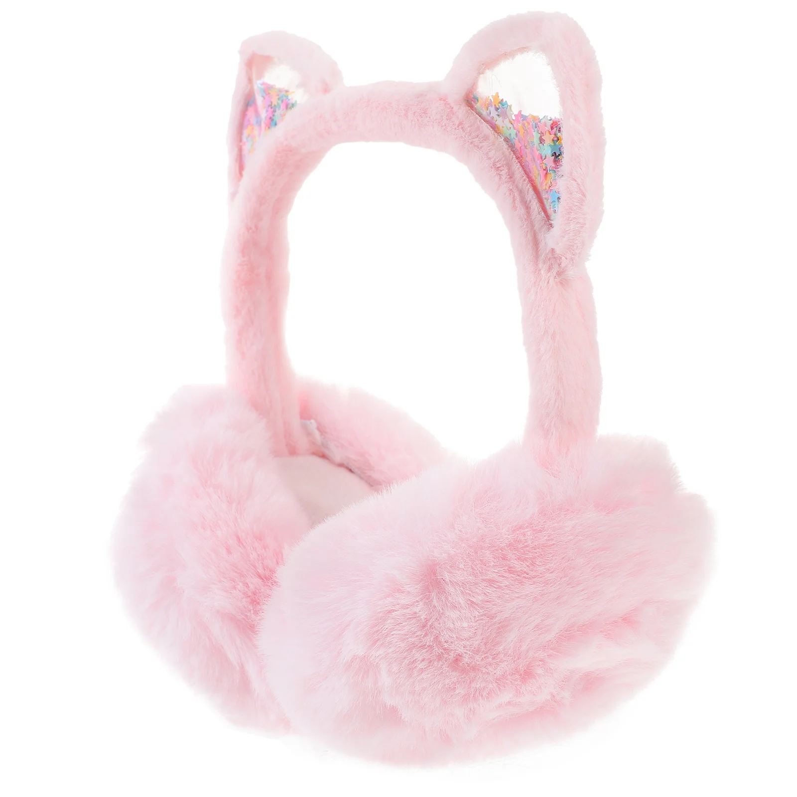 

Fluffy Ear Muff Sequin Cat Ear Design Winter Ear Muffs Headband Warm Furry Foldable Cute Animal Ear Warmers Outdoor Ear