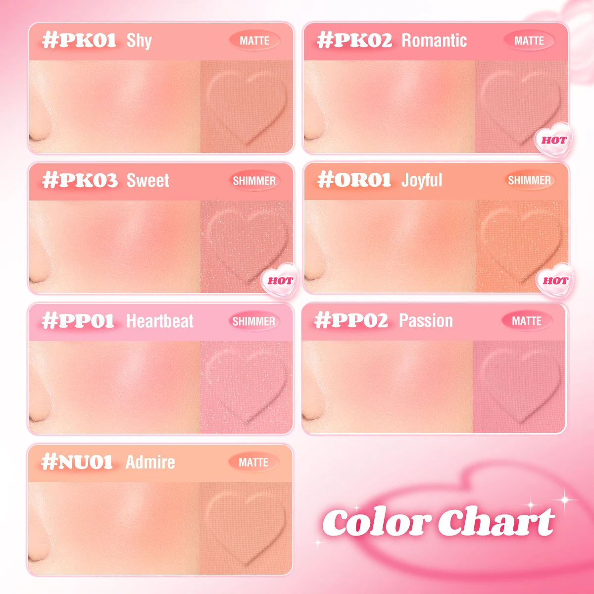 PINKFLASH матовая натуральная пудра для румян палитра высокопигментный оттенок щек