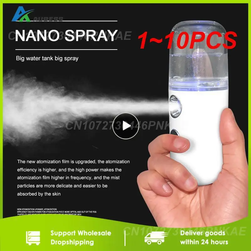 

1~10PCS 30ml Mini Humidifier Portable Rechargeable Small Wireless Nano Personal Face Sprayer Cool Mist Maker Fogger Humidifier