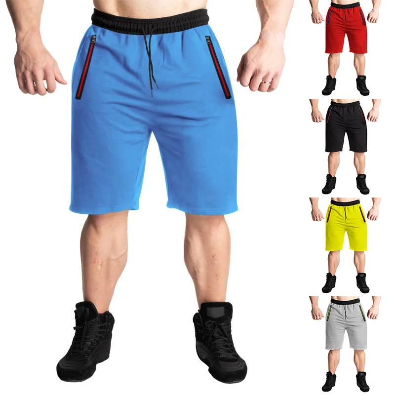 

Cross border 2023 European and American men's 5 inch pants Solid color casual sports shorts Summer men's sports pants