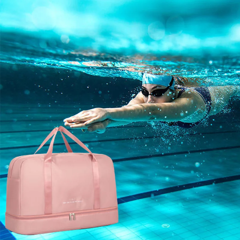 Outdoor Travel Gym Bag Waterproof Sports Fitness Women's Handbag Yoga Training Swimming Dry Wet Separation Shoulder Bags XA871D