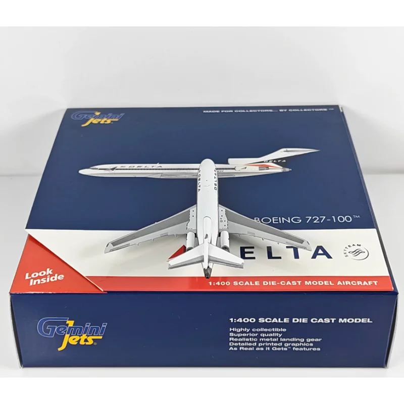 Фото Коллекционная декоративная модель самолета GeminiJets Delta Air Lines B727-100 N163 в масштабе 1:400 из литого сплава №5