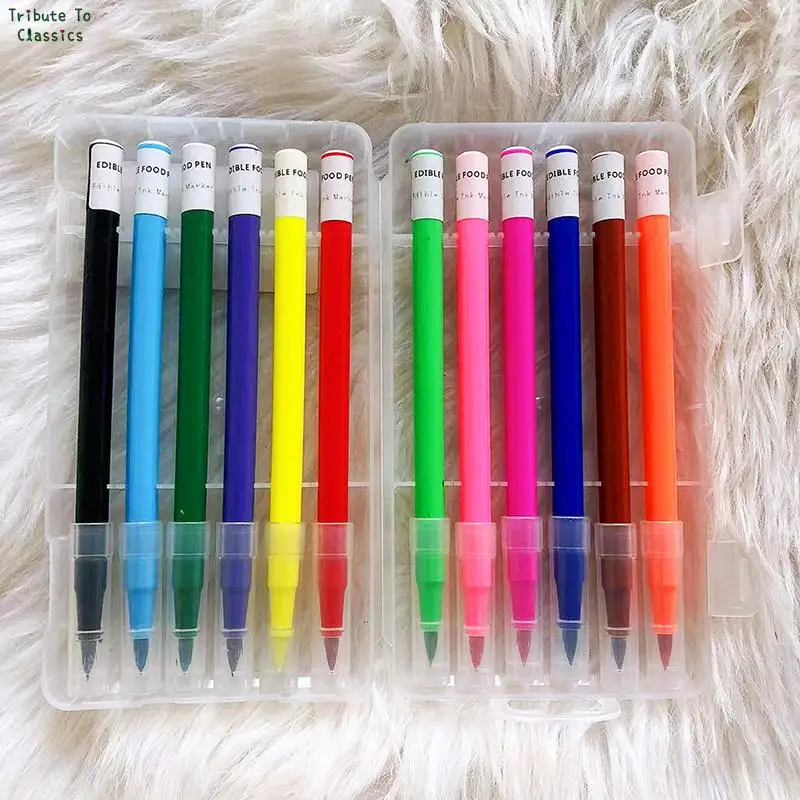 Pigment Pen Brush Food Coloring Pen For Drawing Biscuits Fondant Cake Decorating Tools Baking Tool Cake Diy
