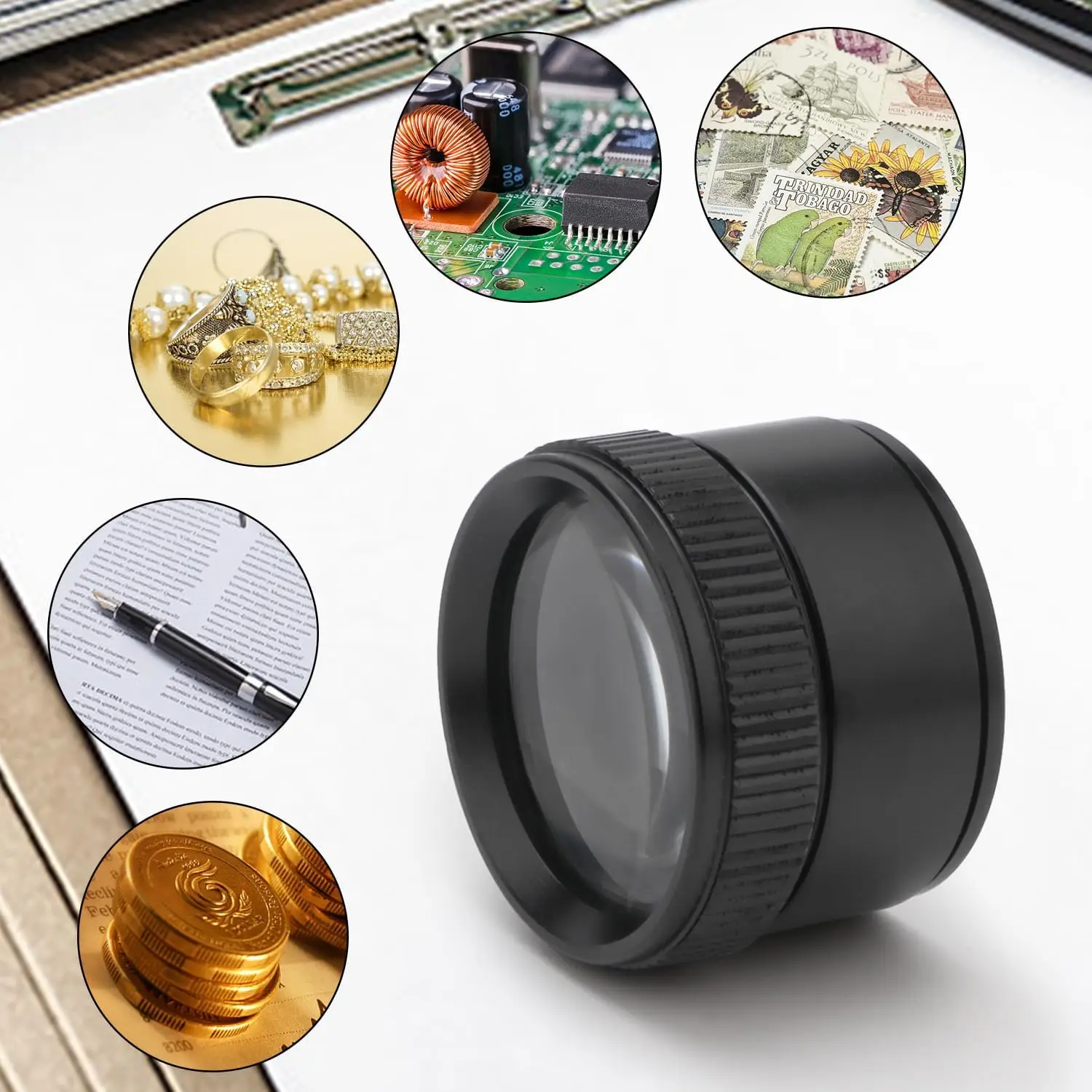 30X портативная Карманная Лупа для чтения оптика лупы Настольная мини петля