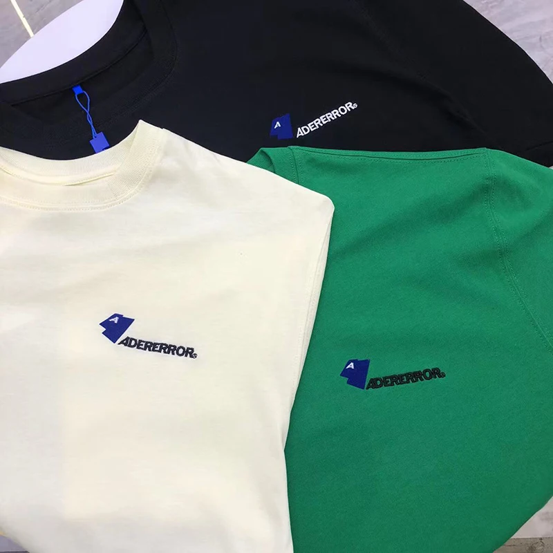 ADER T Shirts Men Women 1:1 Logo Embroidery Irregular ERROR Couple Korean Tops Tee |