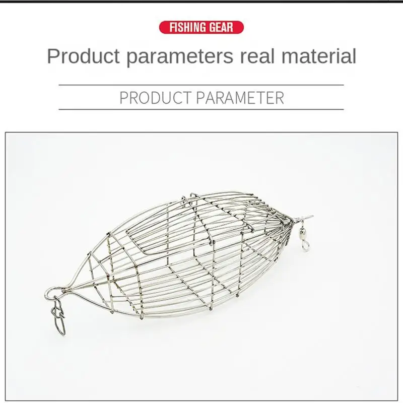 

Fixer Bait Cage Enhanced Strong And Non Rusting Fishing Supplies Welding Process Stainless Steel Bait Cage Fishing Tools Feeder