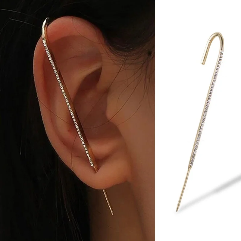 

Винтажные простые серьги-клипсы, серьги для женщин на гусеничном ходу, серьги-каффы с подсветкой, ювелирные изделия, подарки