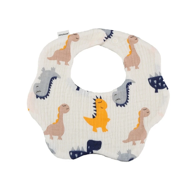 

Cotton Baby Bibs Cartoon Baby Burping Cloth Teething Bibs Bandana Bibs 6 Absorbent Layers Muslin Bibs for Boys Girls