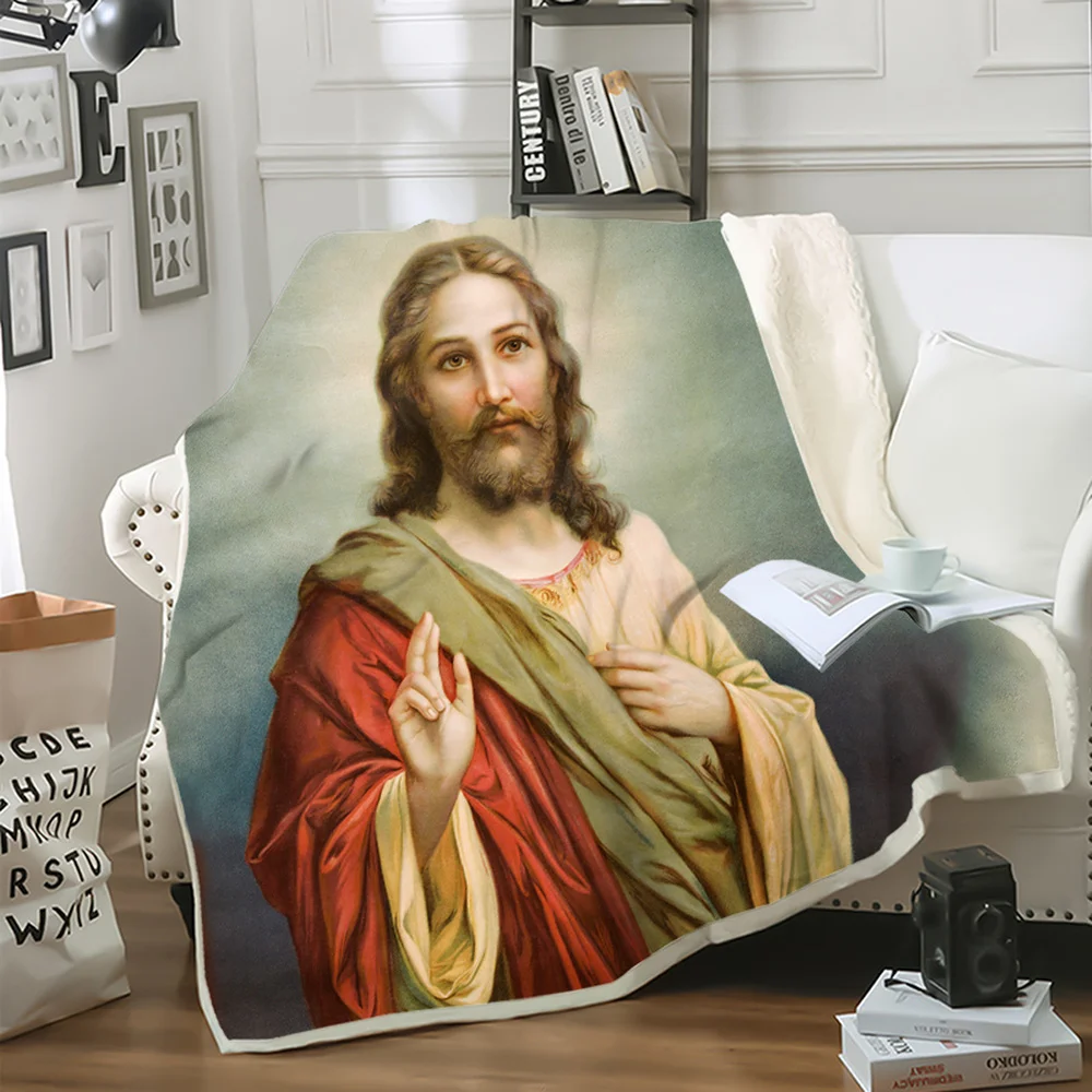 

CLOOCL Fashion Blanket Easter Christian Catholic Jesus Print Sofa Travel Throw Blankets Teens Bedding Plush Quilt Drop Shipping