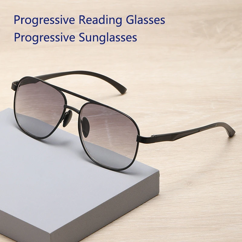 

Progressive Sunglasses Men Look Far And See Near Anti Blue Light Blocking Reading Glasses Women