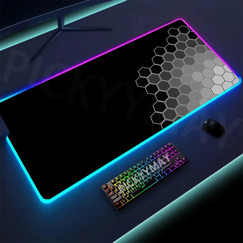 

Большой коврик для мыши RGB XXL, игровой коврик для мыши, коврик для мыши, геймерские коврики для мыши с геометрическим рисунком, коврики для кл...