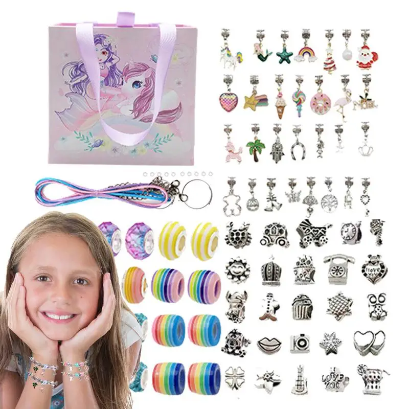 

Mermaid Bracelet Making Kit Jewelry Making Supplies Beads 99 Pcs Jewelry Kit For Teen Girls Fun Bracelet Making Art Set And
