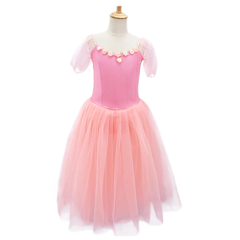 Балетный костюм с розовым лебедем для женщин взрослых детей без рукавов открытой