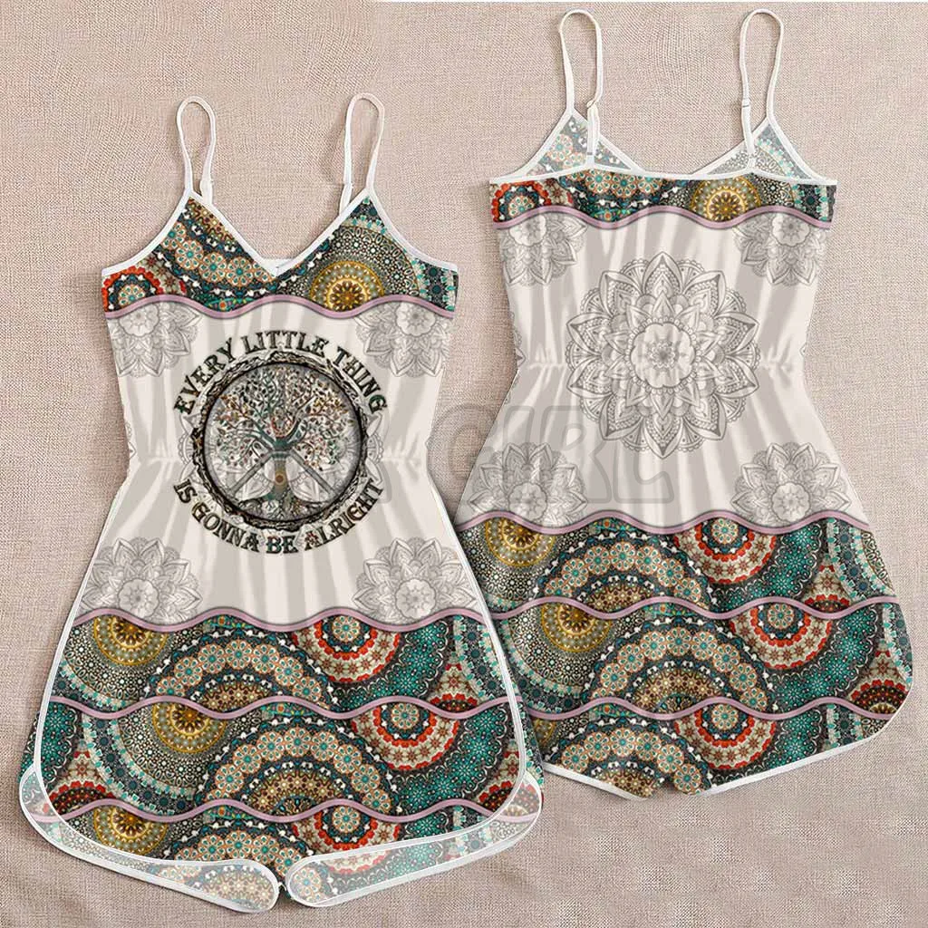Every Little Thing Is Gonna Be Alright - Hippie Romper 3D All Over Printed Rompers Summer Women's Bohemia Clothes