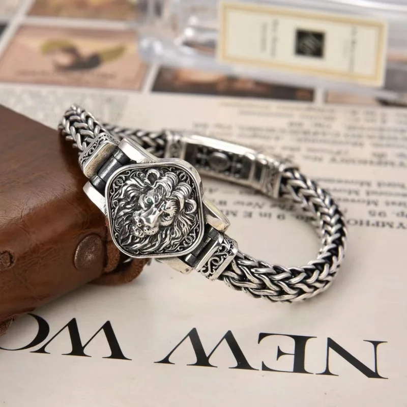 Мужские браслеты BOCAI из стерлингового серебра S925 пробы новая модная рельефная