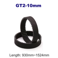 1pcs gt2 10mm belt 3d printer black rubber 2gt timing drive transmission conveyor synchronous belts 930mm1524mm anti wear voron