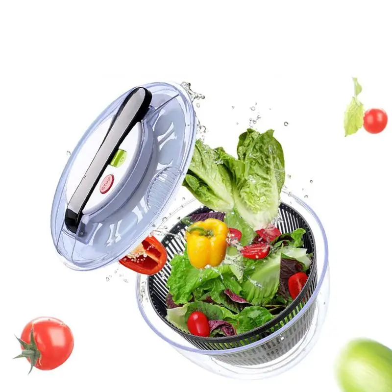 

Vegetable dehydrator Kitchen vegetable washing and drainage basket Salad splash Manual vegetable dehydrator Salad washing basin
