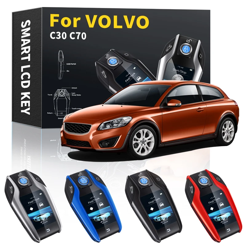 

Смарт-ключ с ЖК-дисплеем для VOLVO C30 C70, дистанционный ключ для входа в автомобиль, модифицированный смарт-ключ с ЖК-дисплеем 1998 1999 2000 2002 2004 2005 ...