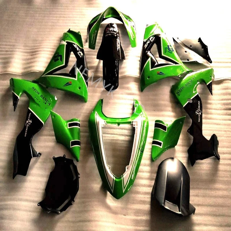 Комплекты обтекателей ABS для KAWASAKI NINJA ZX10R 06-07 ZX 10R 06 07 ZX-10R 10 R 2006 2007 зеленый черный
