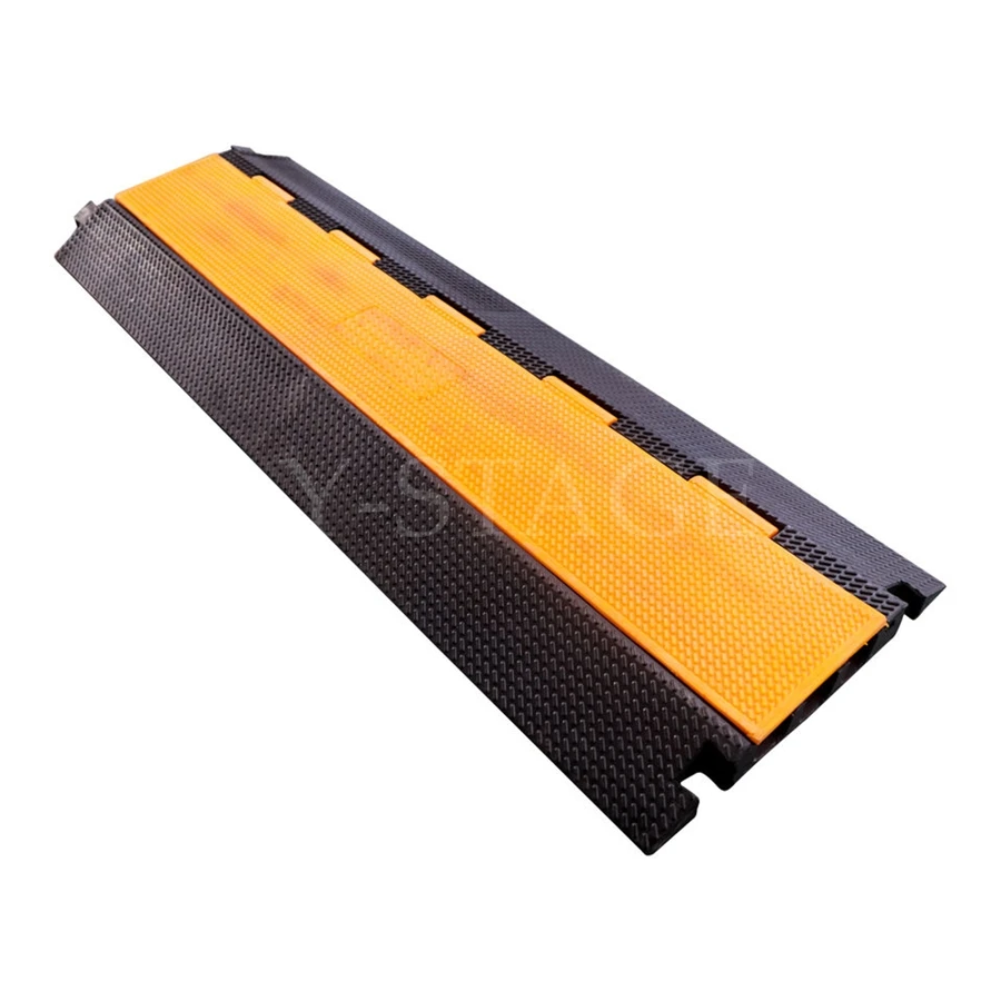 3-канальная сверхмощная рампа из ПВХ резиновая защита для кабеля