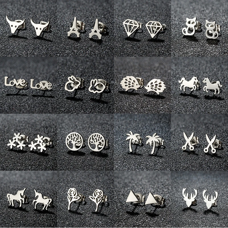 Серьги-гвоздики в минималистическом стиле для мужчин и женщин, модные ...