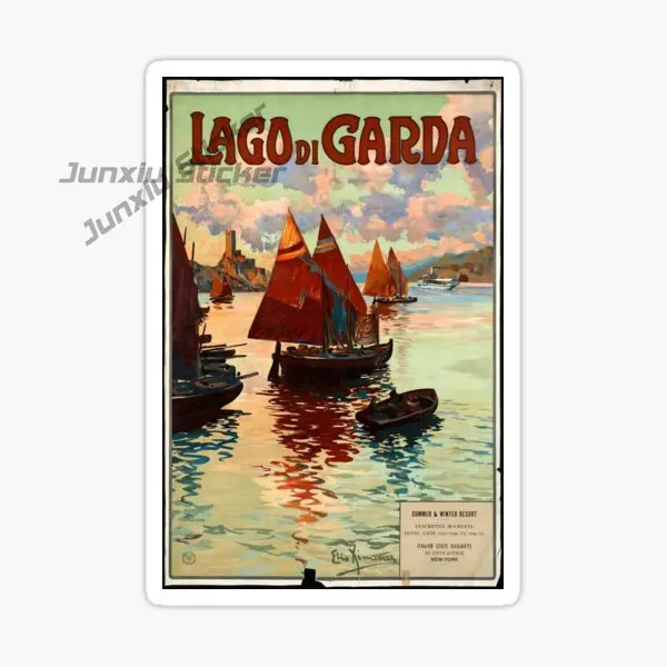 ИТАЛИЯ LAGO DI GARDA всемирно известные строительные автомобильные наклейки Эстетическая дорожная достопримечательность Граффити Телефон Чемодан Чемодан Гитара Наклейка (art.: 3920d3cd7e435) - 3920d3cd7e435