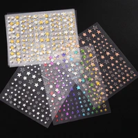 6912pcsset nail stickers 3d holographic laser starmoonflowernumber decals nail art diy stickers for nail decorations nls