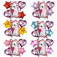 marie cat pink theme balloons birthday party decorations large foil ballon baby shower for kids toys girl gifts home decor