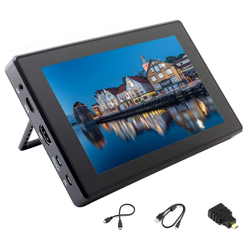 

Waveshare 7Inch HDMI-Compatible LCD With Case For Raspberry Pi 4B/3B+Capacitive Touchscreen 1024X600 IPS Display Screen Monitor