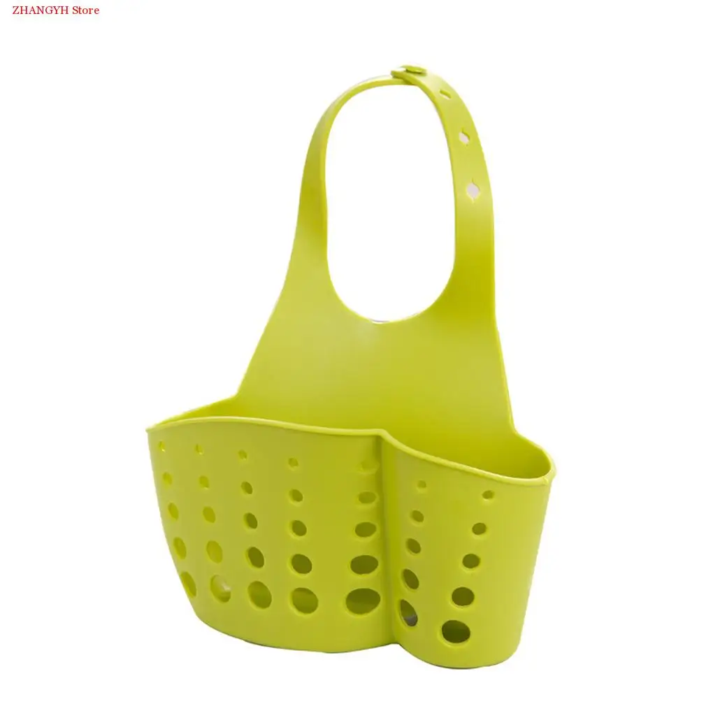 

Kitchen Portable Hanging Rack Drain Bag Basket Bath Storage Gadget Tools Sink Holder Plastic New