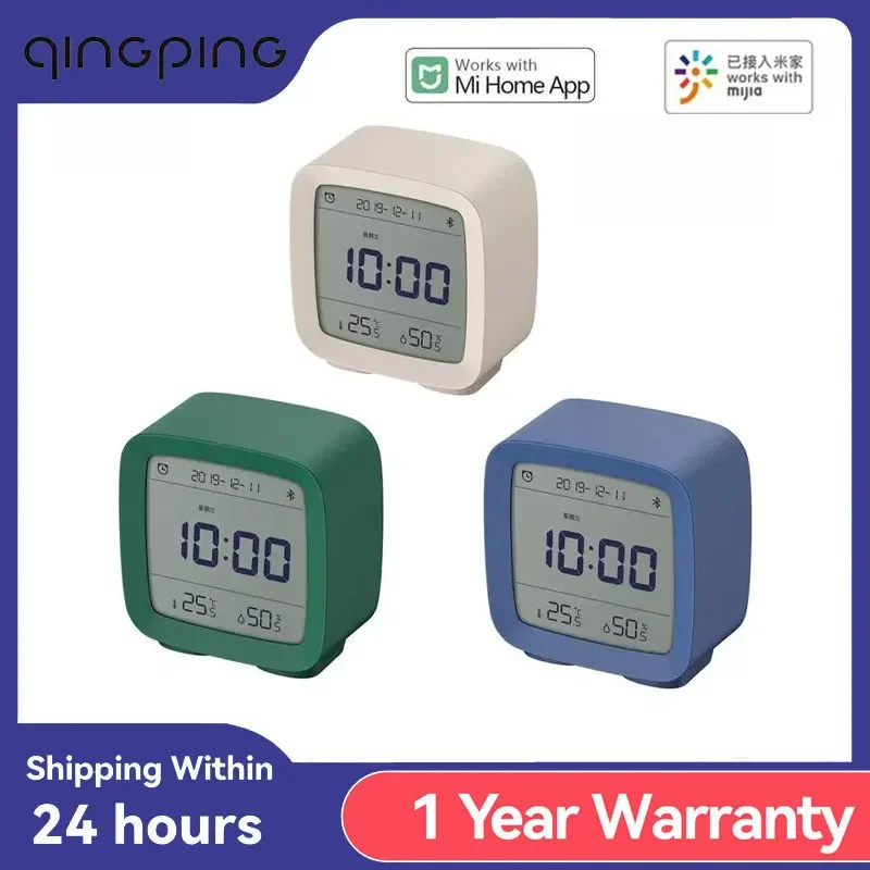 Умный Bluetooth-будильник Qingping Cleargrass с контролем температуры и влажности ЖК-дисплей