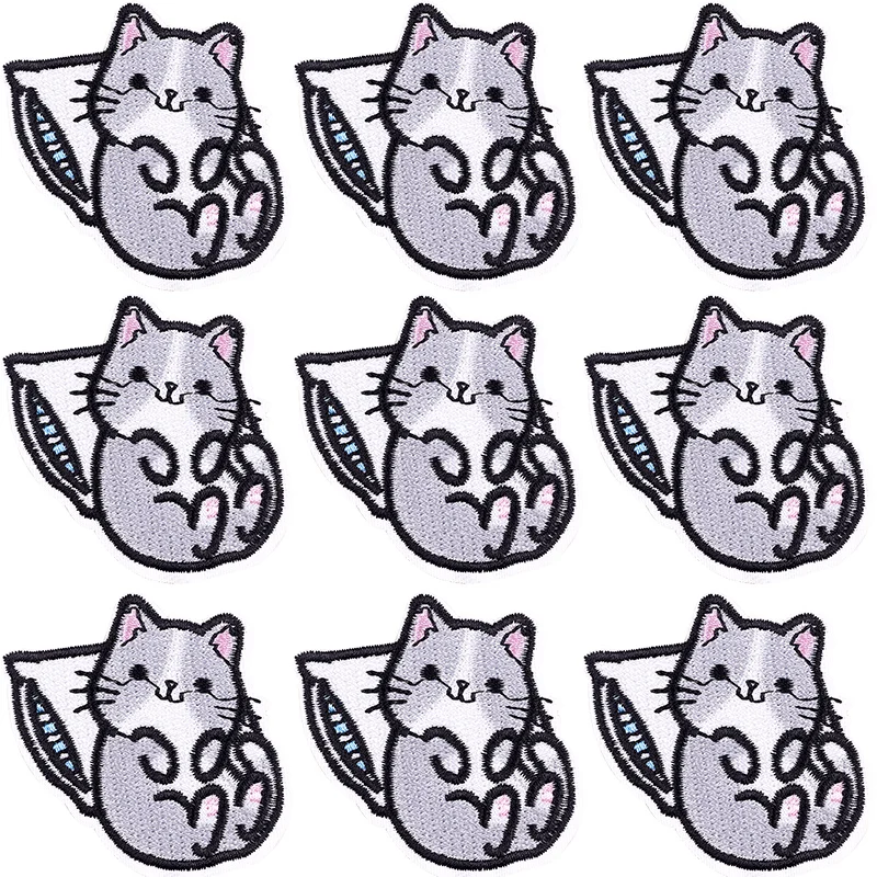 10 шт./лот милые нашивки с вышивкой в виде животных для одежды мультяшная вышивка