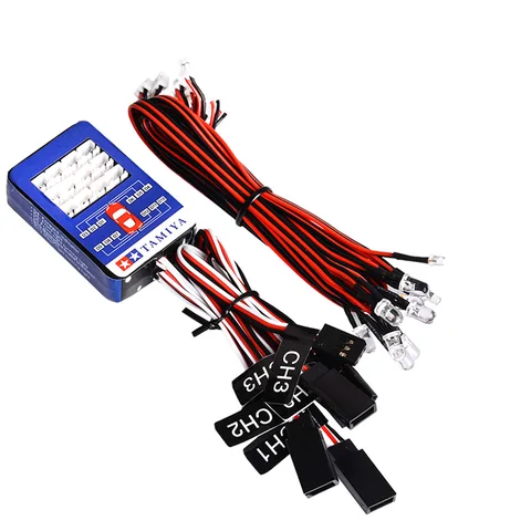 Имитация вспышки, фотовспышка, 12 светодиодов, комплект освещения, тормоз рулевого управления для моделей автомобилей масштаба 1/10, радиоуправляемая модель Yokomo Hsp Hpi Axial Rc4wd, 5 шт. - изображение