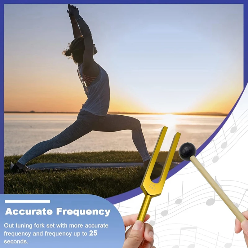 Набор камертонов FA741HZ камертон для исцеления чакры звуковой терапии разума и