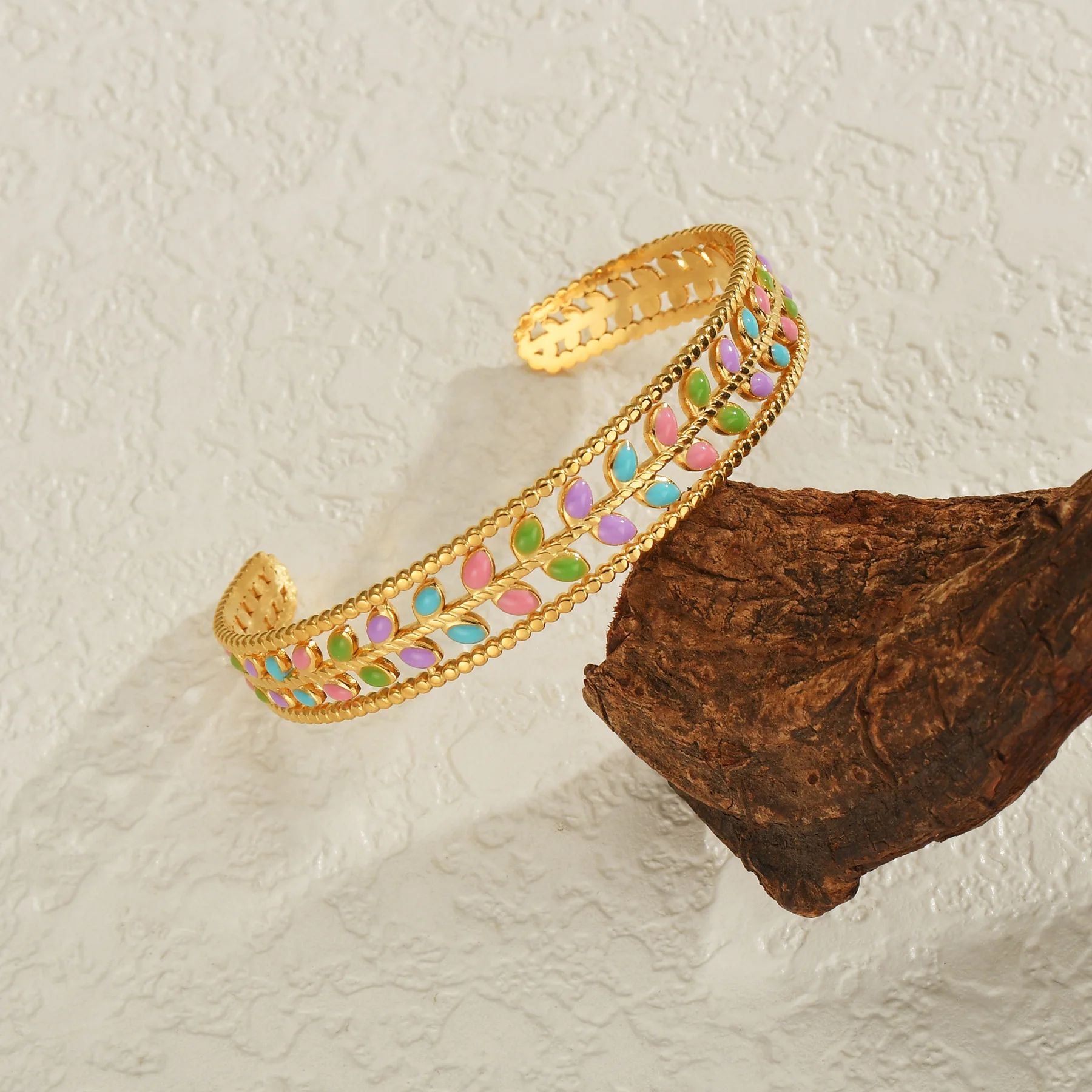 Freeteeme винтажный цветной брикет для женщин и пар открытый Браслет-манжета из