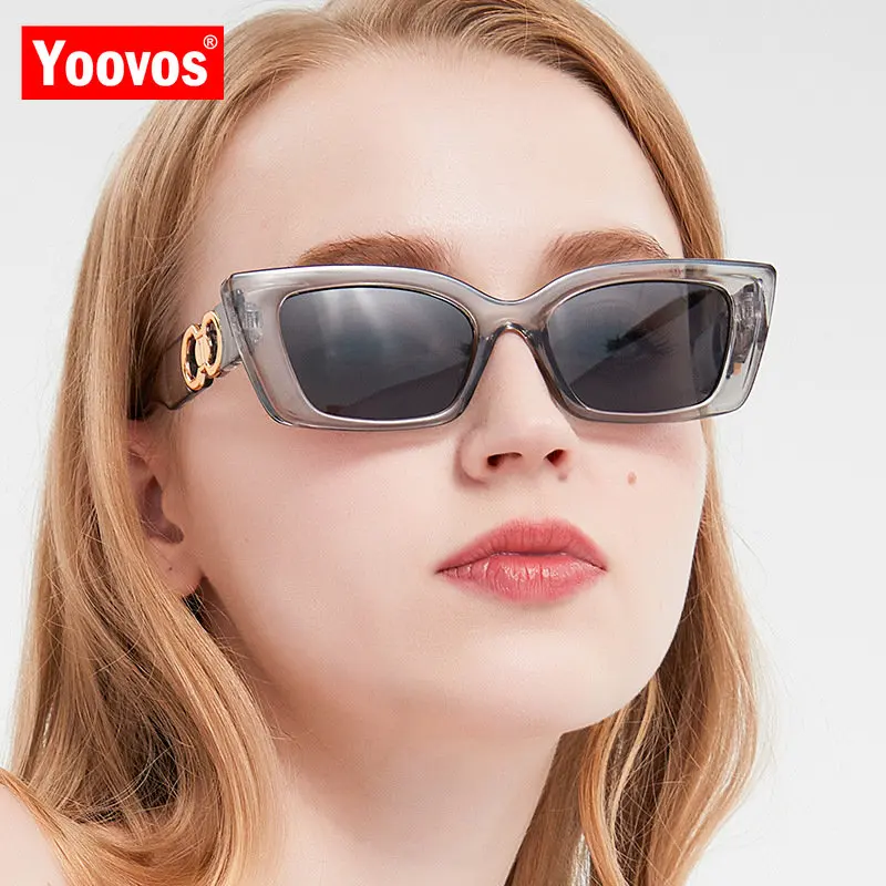 

Yoovos Vintage Sunglasses Women 2022 Luxury High Quality Glasses Men Simple Rectangle Brand Women Lentes Retro Gafas De Sol