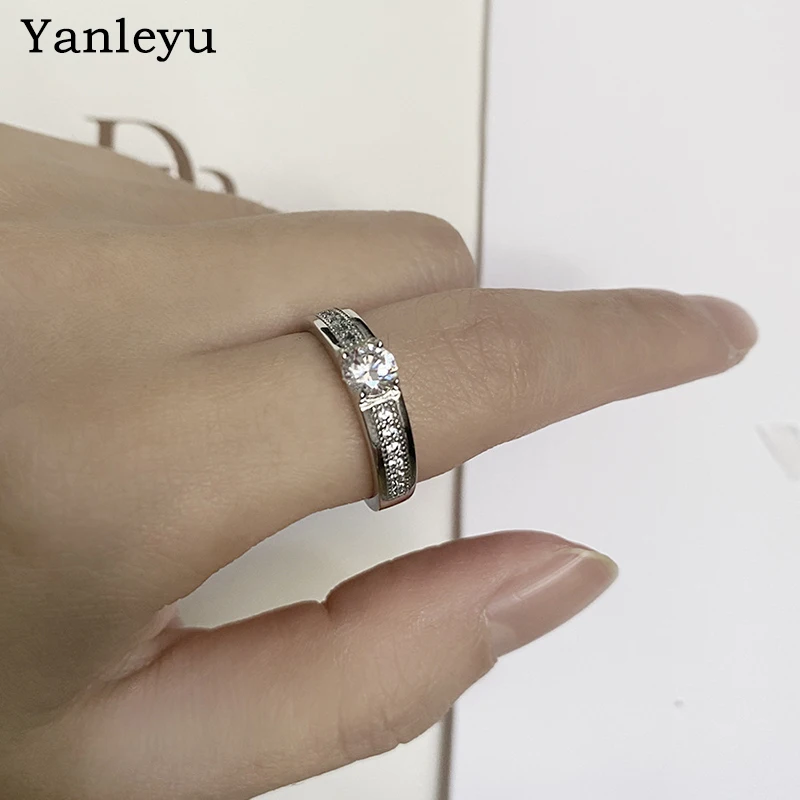 Yanleyu тибетское серебряное покрытое белым золотом кольцо для мужчин 0, 5 дюймов регулируемое Открытое кольцо обручальное ювелирное изделие