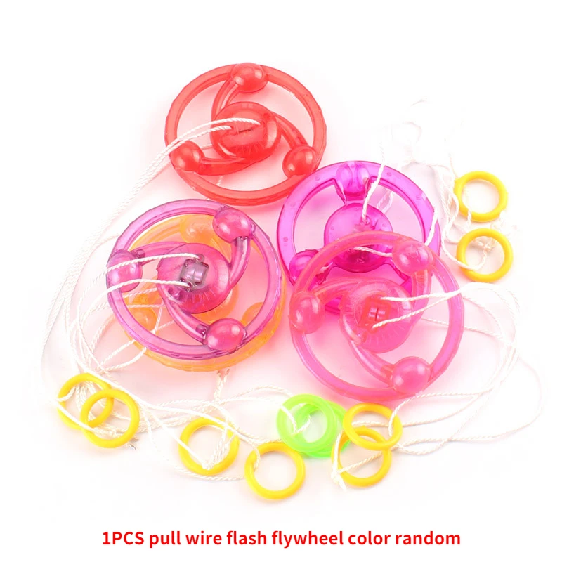 

1pc Flash Pull Line Led Flywheel Hot Fire Wheel Glow Flywheel Whistle Creative Classic Toys for Children Gifts Random Color