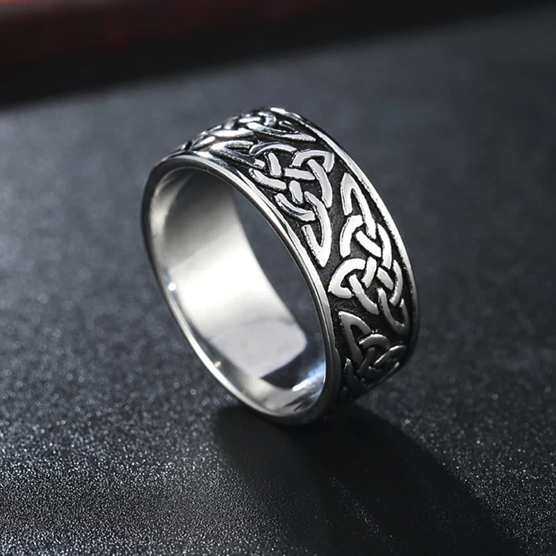 Vintage Celtics Spiral Knot Ring 316L Stainless Steel Norse Viking Women Men Nordic Amulet Jewelry | Украшения и аксессуары