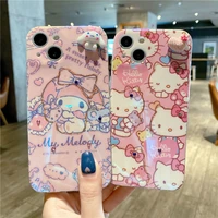 2022 bandai hello kitty my melody phone case for iphone 11 12 13 pro max x xs xr 7 8 plus se 2020 shockproof cover