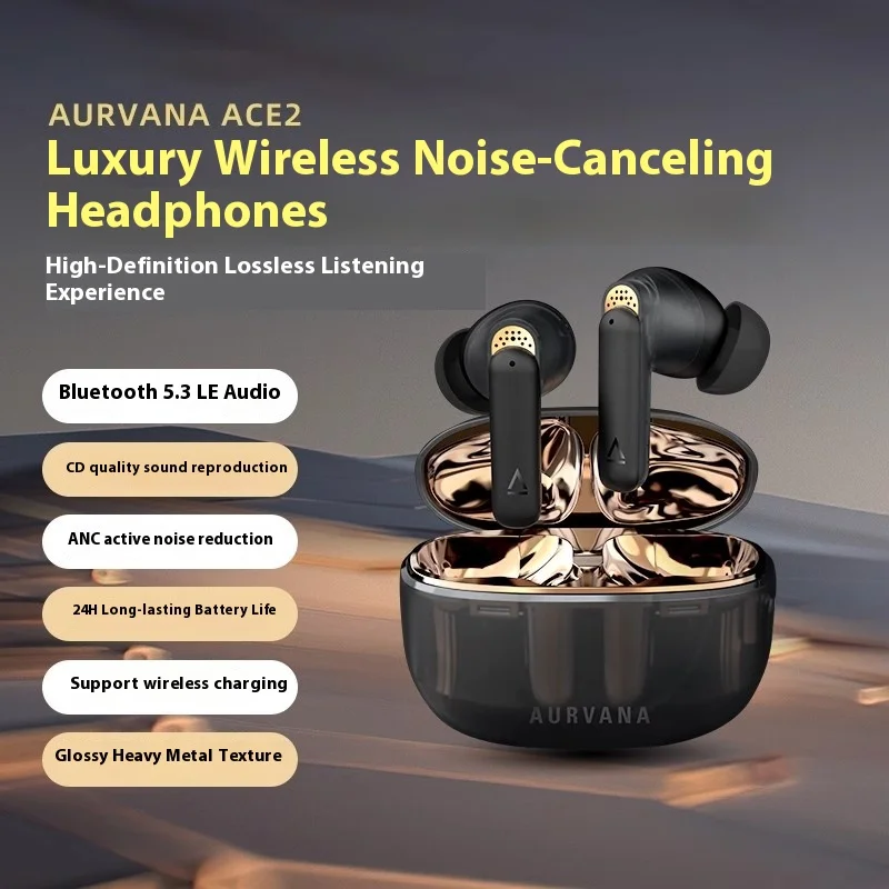 Фото Креативные беспроводные Bluetooth-наушники Aurvana Ace 2, настоящие беспроводные Bluetooth-наушники LE Audio AptX без потерь, звуковой блок XMEMS, активное шумоподавление №5