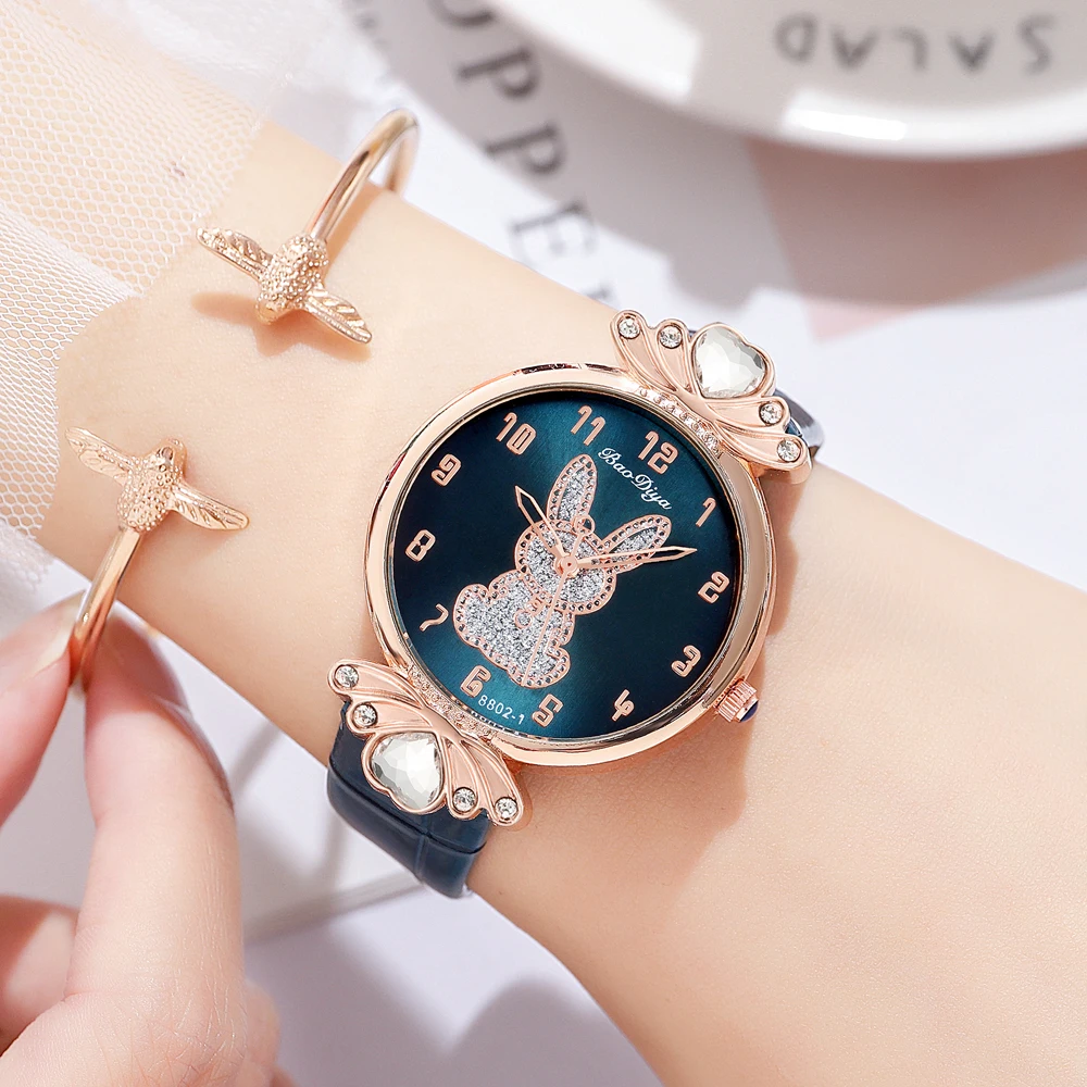 

Fashion Women Watch Sets For Ladies Luxury Brand Leather Girls Wristwatch Quartz Cute Saat Zegarek Damski Reloj Mujer Elegante