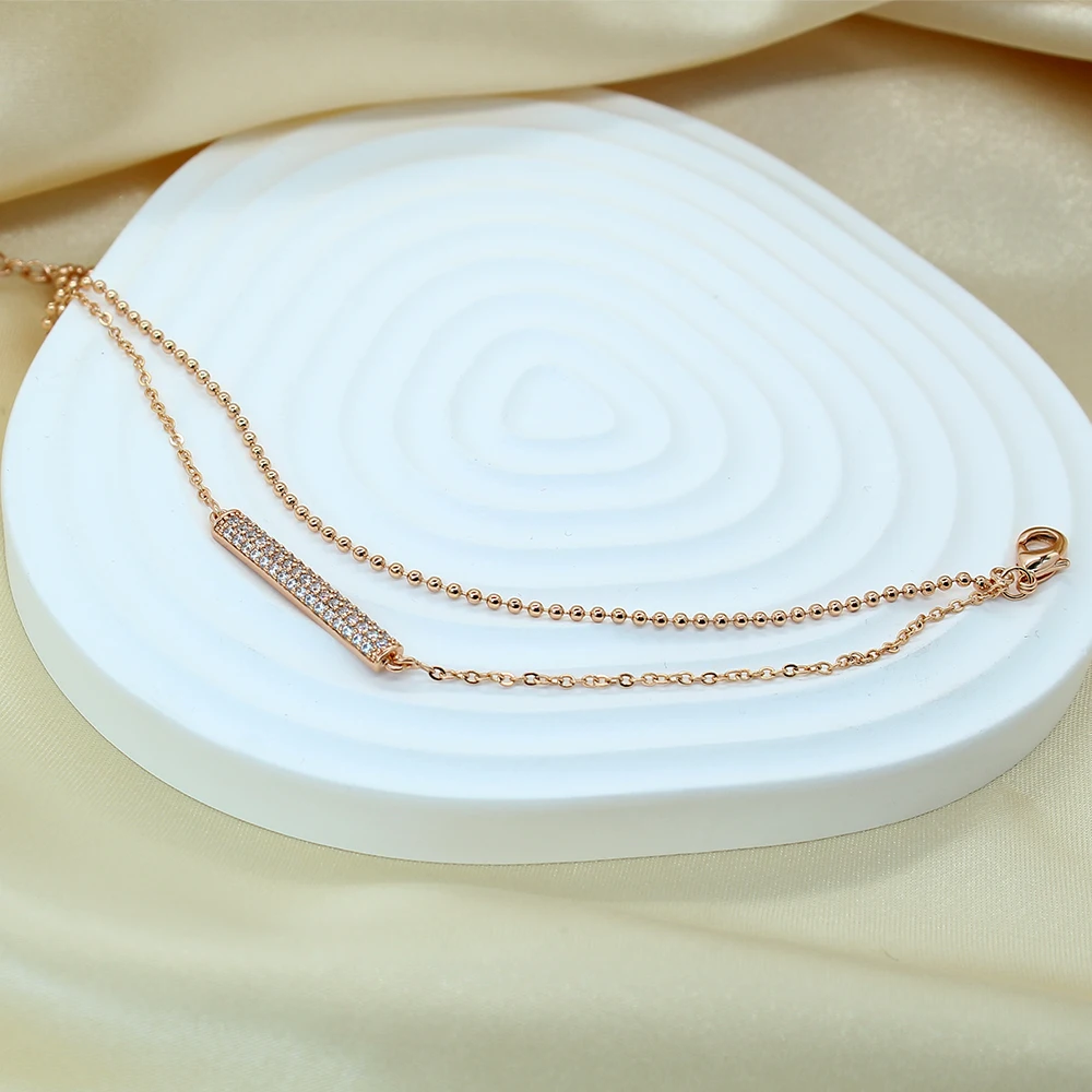 

Fashion Luxury Cubic Zirconia Circles Link Chain Bracelet for Women Men Rose Gold Color Adjustable Charm Bracelet Jewelry