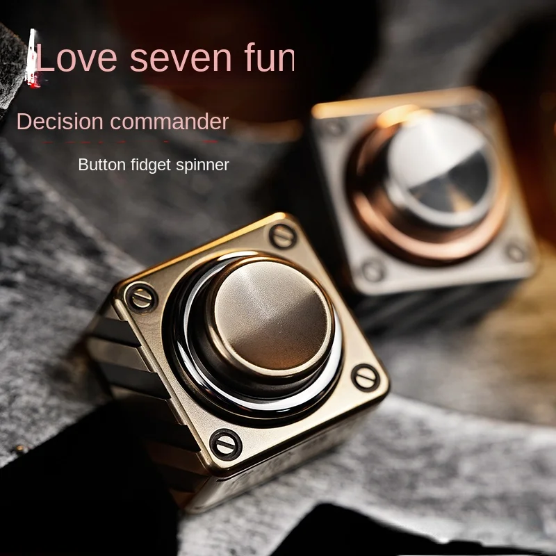 Play My EDC Decision Commander Waste Soil Technology Combination Button Fingertip Gyro Metal Toy Decompression Artifact