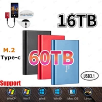 60tb 30tb 16tb 8tb mobile hard disk type c portable ssd shockproof aluminum alloy solid state drive tra hdd red nsmission speed