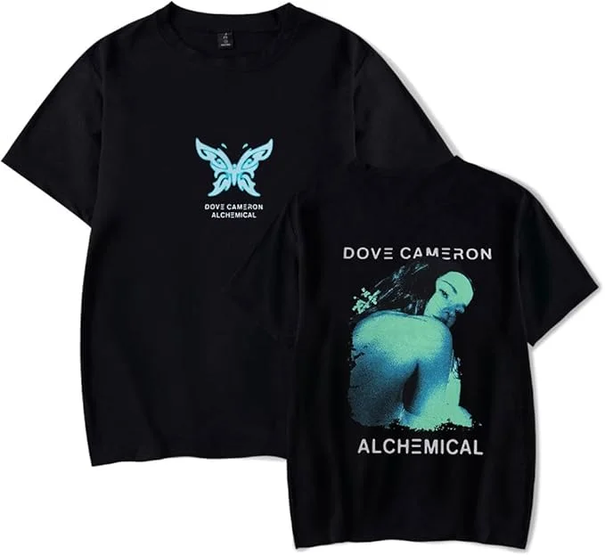 Фото Футболки Dove Cameron Chrysalis Merch, женская одежда, трендовый повседневный топ с короткими рукавами №1