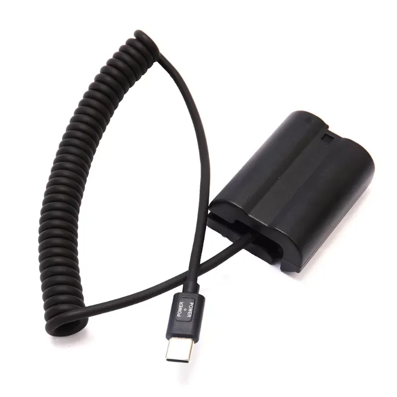 

Power Adapter USB Type-C Cable to EN-EL15 Dummy Battery Compatible with Nikon D500 D600 D610 D750 D800 Z5 Z6 Z7 D7000 A0NB